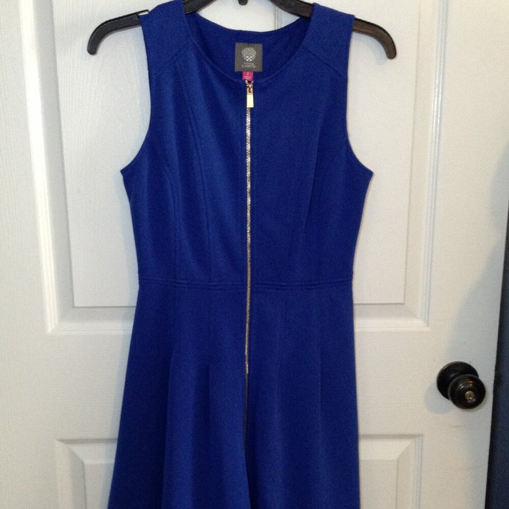 Vincent Camuto Size 2; Classy, Barbiecore, Sexy chic, Royal Blue dress, Glamour